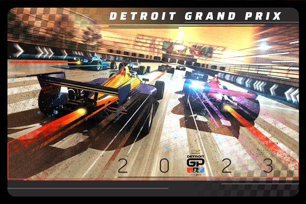Detroit Grand Prix poster art for 2023.